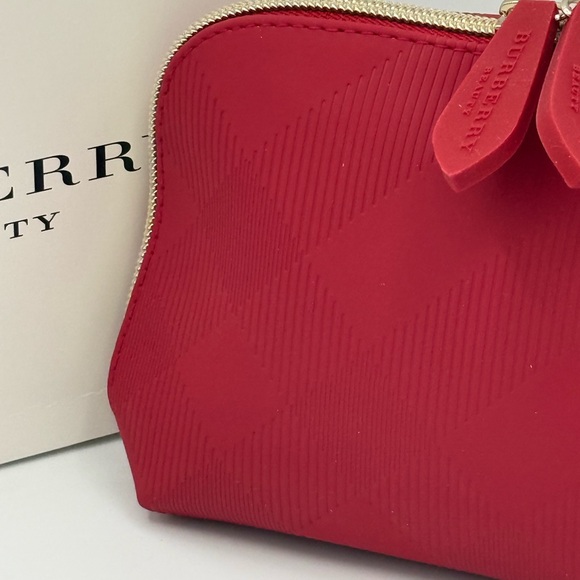 Burberry Red Holiday Pouch - New In Box GWP for Beauty line - Picture 3 of 8